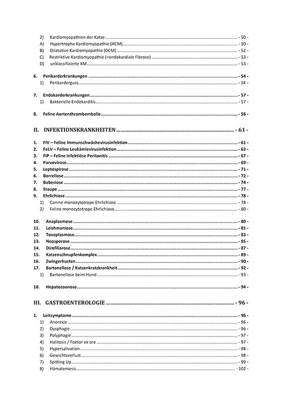 Innere Medizin Kleintier 
