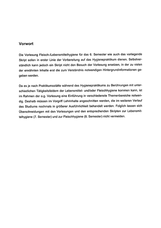 Fleischhygiene 