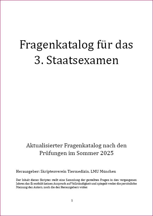 Einzelskripte Fragenkatalog 3. Staatsexamen
