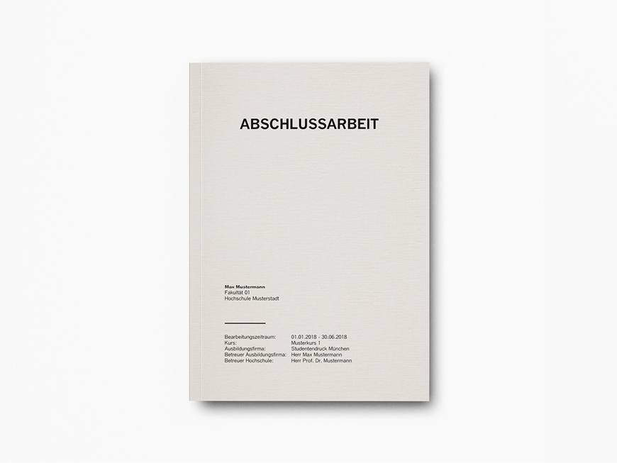 Abschlussarbeit Softcover A5