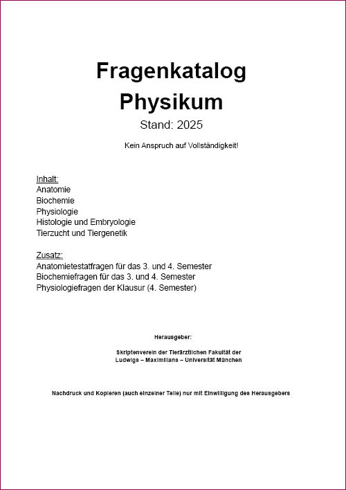 Fragenkatalog Physikum