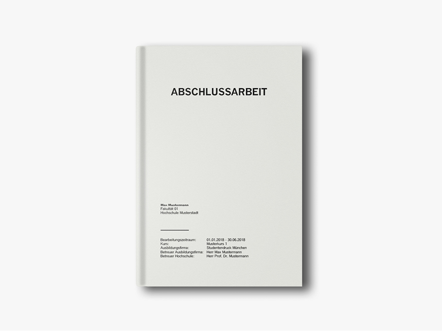 Abschlussarbeit Hardcover